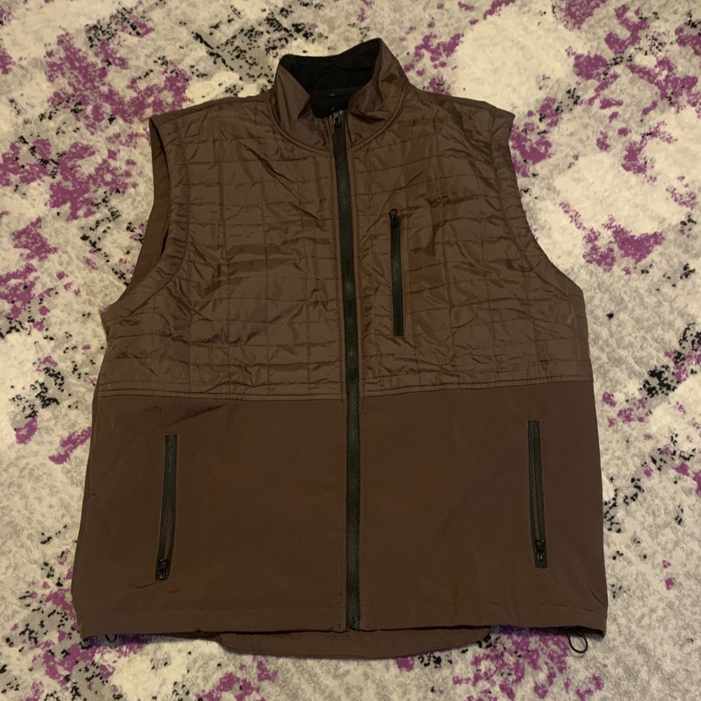 Men's Brown Quilted Vest